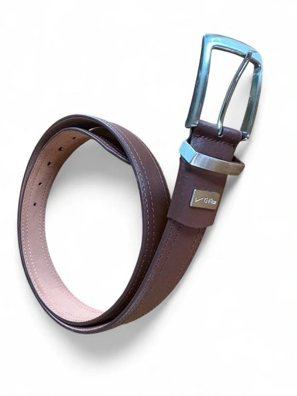 Nike G Flex Brown Leather Belt Sz 40 Golf Workwear Menswear Professional Classic
